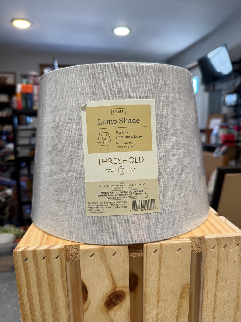 Threshold Light Gray Small Drum Lamp Shade